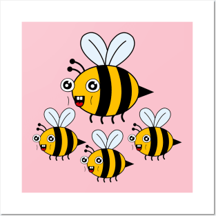 Funny little bees Posters and Art